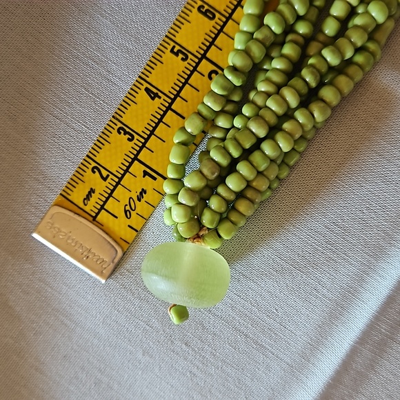 Gorgeous sage green handmade beaded choker. Worn 2xs only. Like new.💚 - Picture 6 of 7